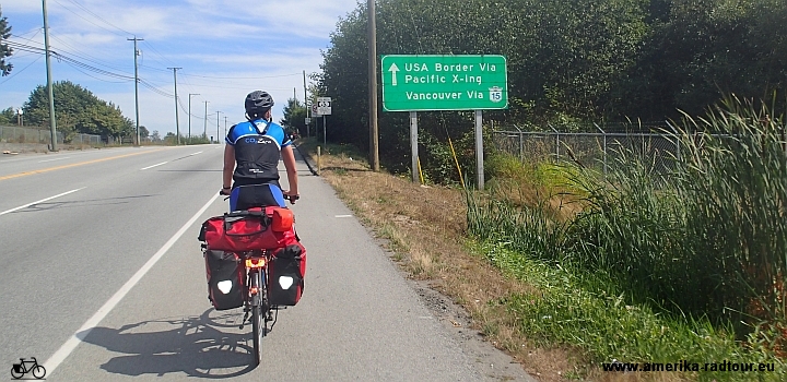 Radtour Vancouver - San Francisco: Border crossing