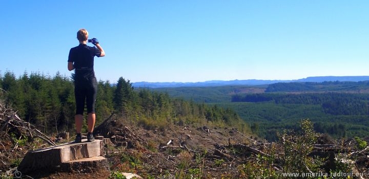 Mit dem Fahrrad auf dem Oregon Coast Highway nach Süden.