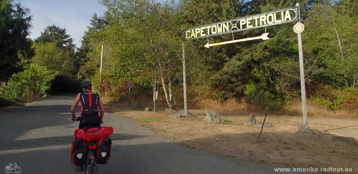 Mit dem Fahrrad von Ferndale über Mattole Road zur Loast Coast.