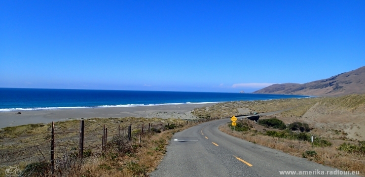 Mit dem Fahrrad über Mattole Road zur Lost Coast.