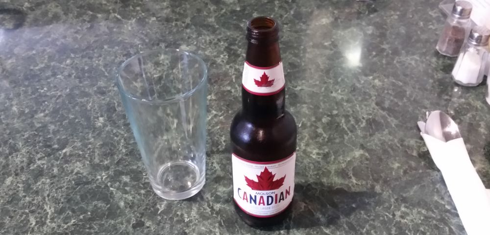 Beer of the day: Molson Canadian.