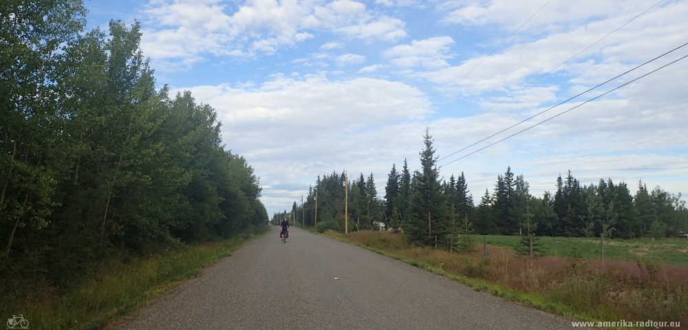 Cycling from Vanderhoof to Prince George.  Yellowhead Highway by bicycle.