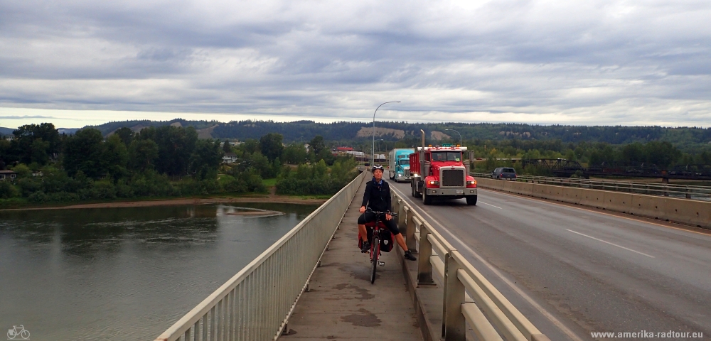 Cycling from Prince George to Purden Lake. Yellowhead Highway by bicycle.