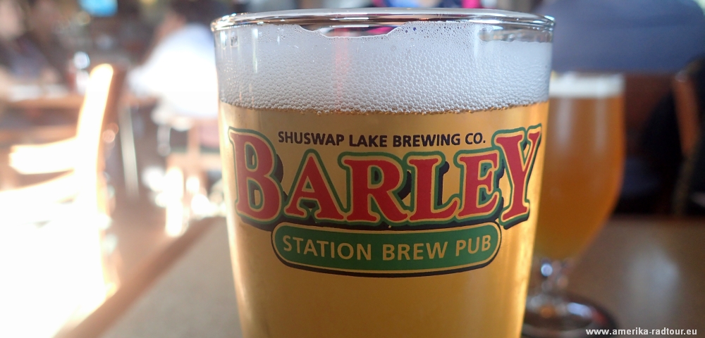 Beer of the day: Barley, brewed bythe Sushwap Lake Brewing Company in the Barley Station Pub, where we had a fantastic dinner.