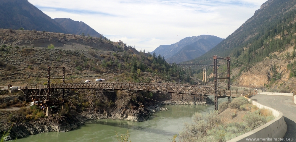 Cycling from Cache Creek to Lillooet. Highway 99 by bicycle.