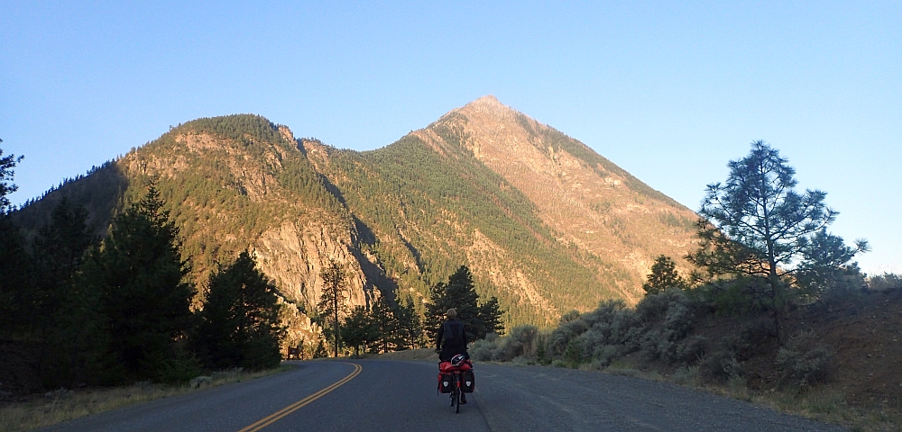 Cycling from Lillooet to Pamberton.  Highway 99 by bicycle.