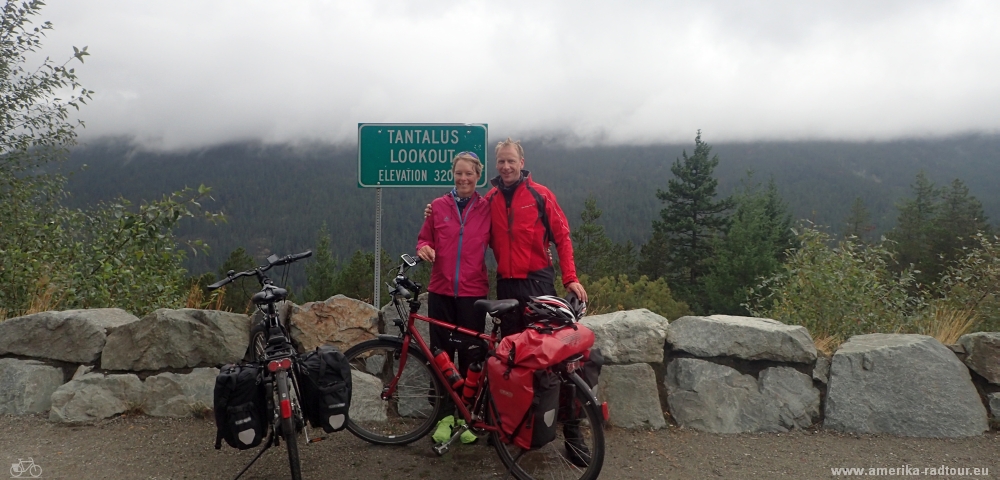 Cycling from Whistler to Squamish. Sea to Sky Highway / Highway99 by bicycle.