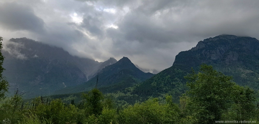 British Columbia and Yukon by bicycle: cycling from Smithers to Whitehorse - stage 02/2017 from New Hazelton to Terrace via Yellowhead Highway.  