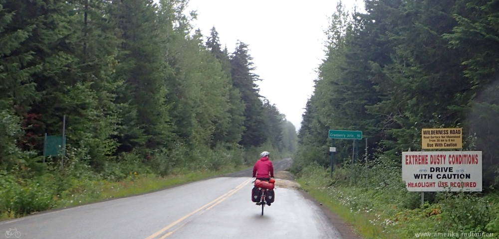 Mit dem Fahrrad von Smithers nach Whitehorse. Radtour über den Yellowhead Highway und Cassiar Highway. Etappe New Hazelton - Terrace 