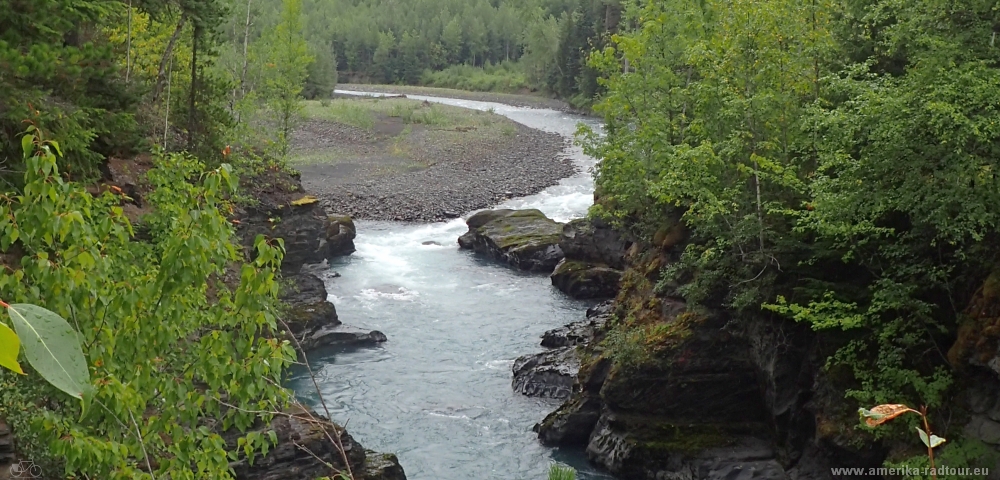 Mit dem Fahrrad von Smithers nach Whitehorse. Radtour über den Yellowhead Highway und Cassiar Highway. Etappe New Hazelton - Terrace. 