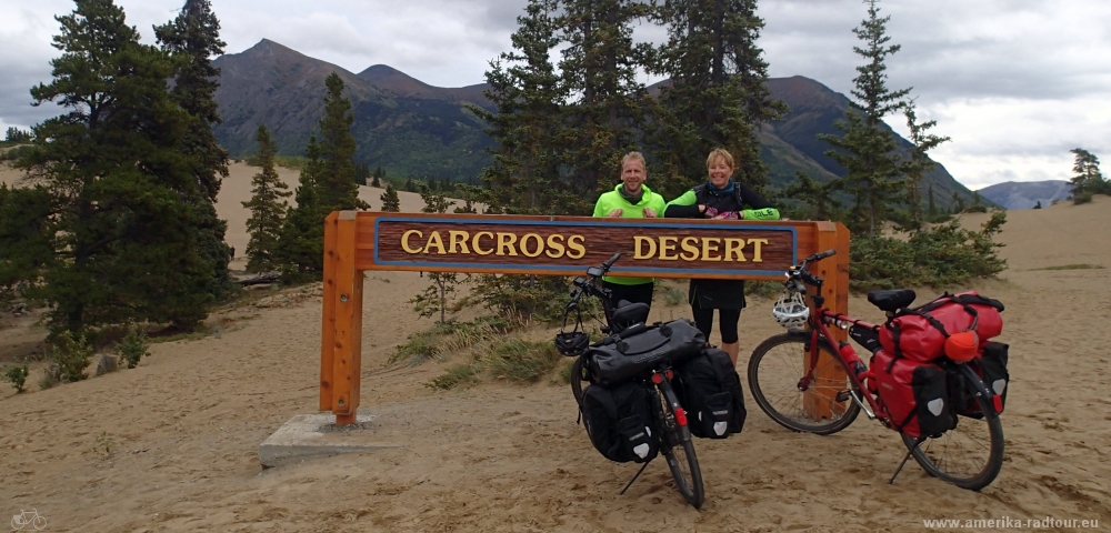 Mit dem Fahrrad über den Alaska Highway. Etappe Tagish - Carcross.  