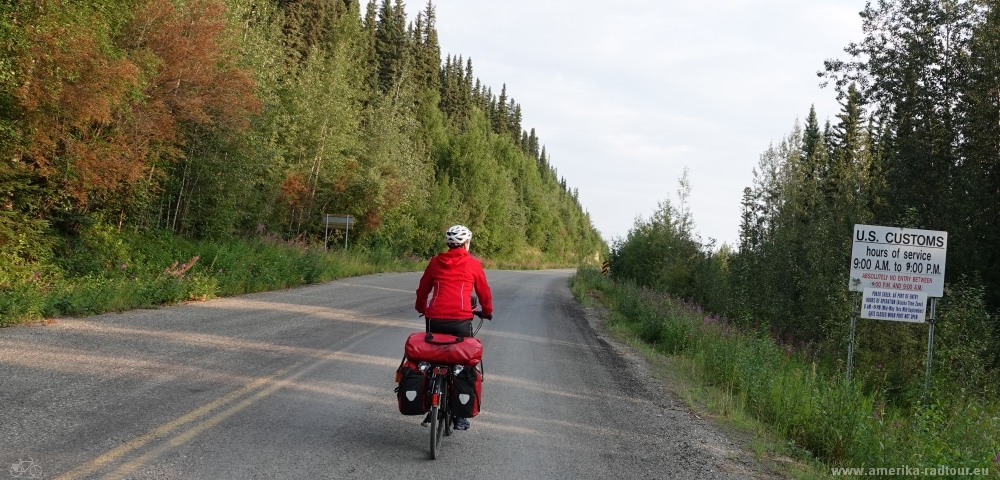 Cycling the Top of the world Highway from Dawson City to Chicken. 