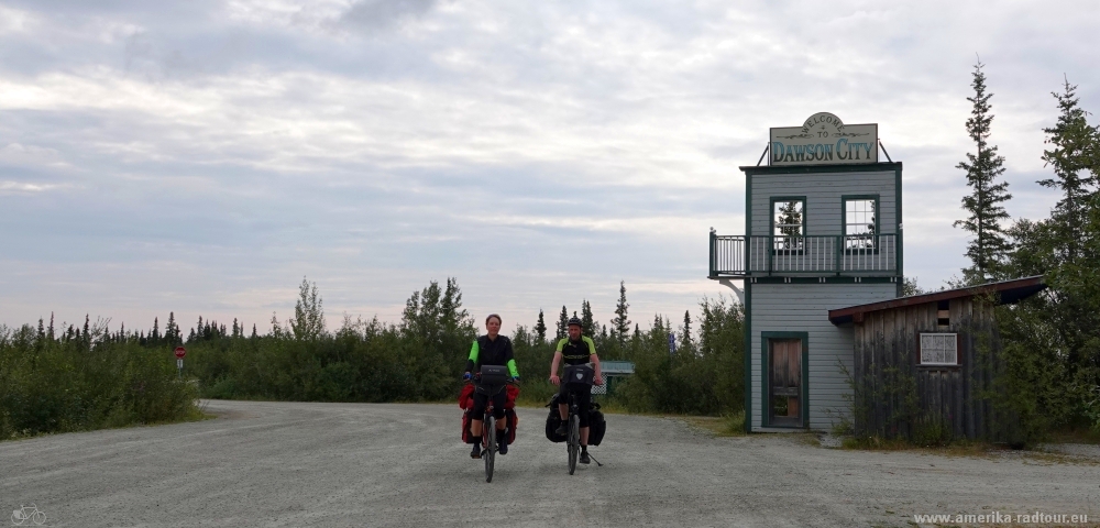 Cycling the Top of the world Highway from Dawson City to Chicken.   