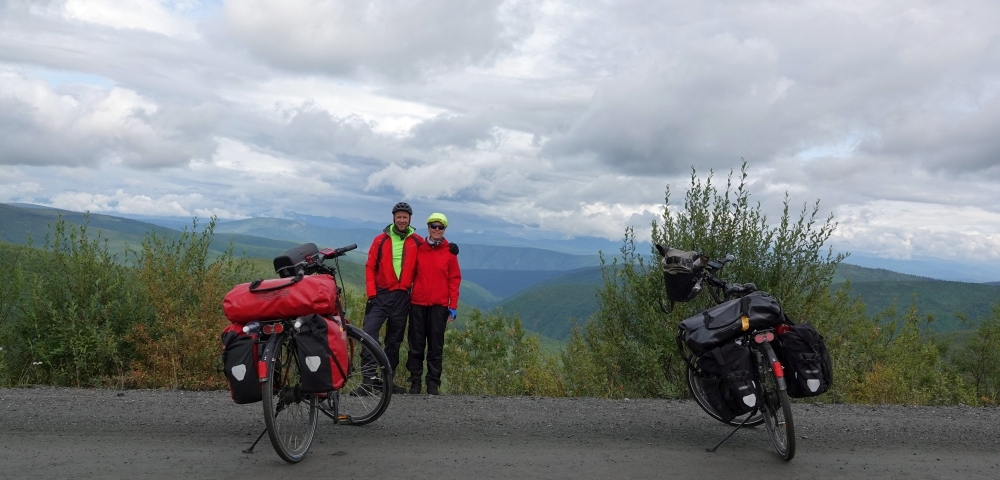 Cycling the Top of the world Highway from Dawson City to Chicken.  