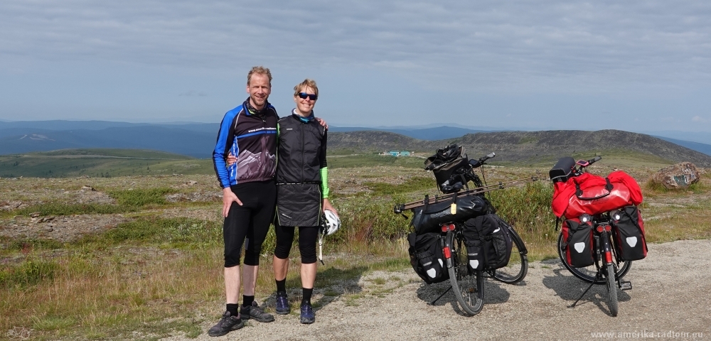 Cycling the Top of the World Highway westbound. 