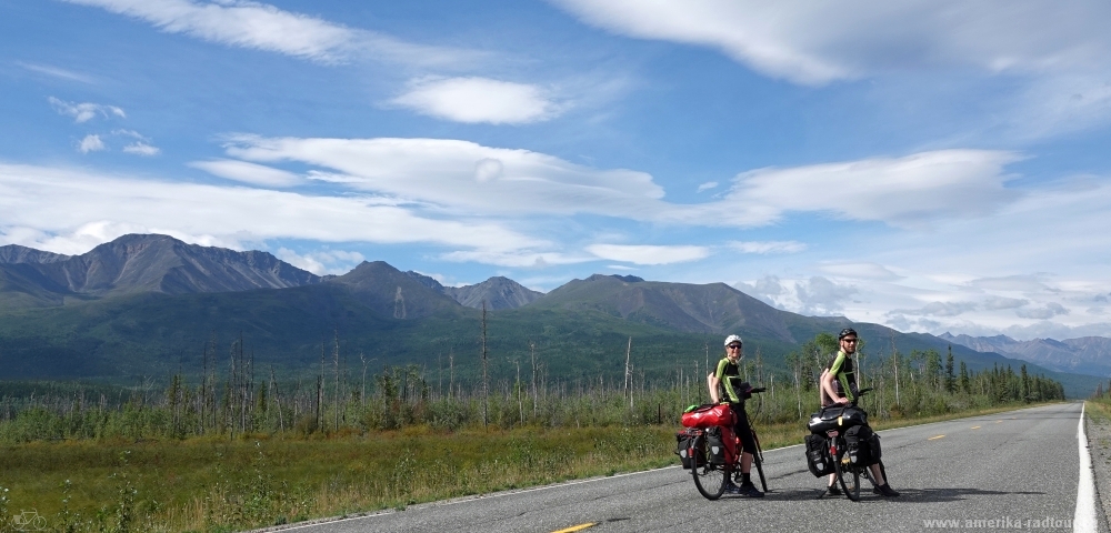Alaska Highway by bicycle.    