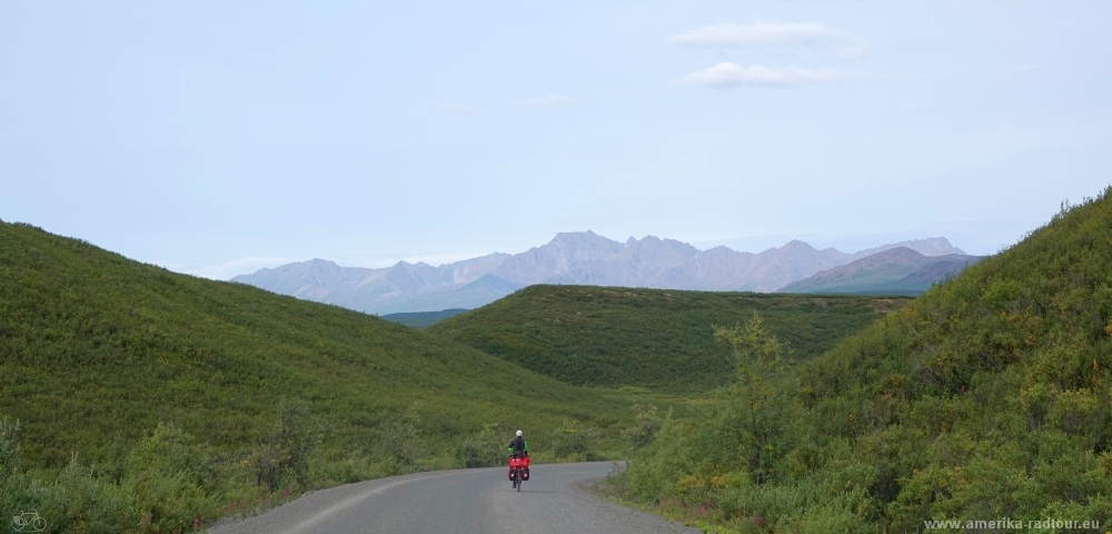 Mit dem Fahrrad über den Denali Highway.   