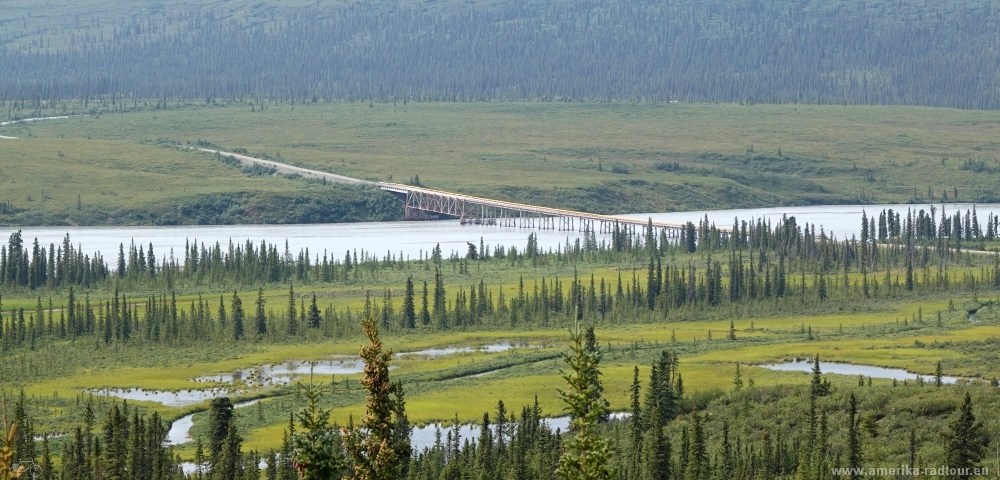 Mit dem Fahrrad über den Denali Highway von Paxson nach Cantwell.   