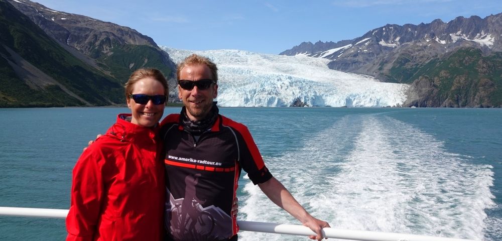 Mit dem Fahrrad über den Parks Highway nach Anchorage.  