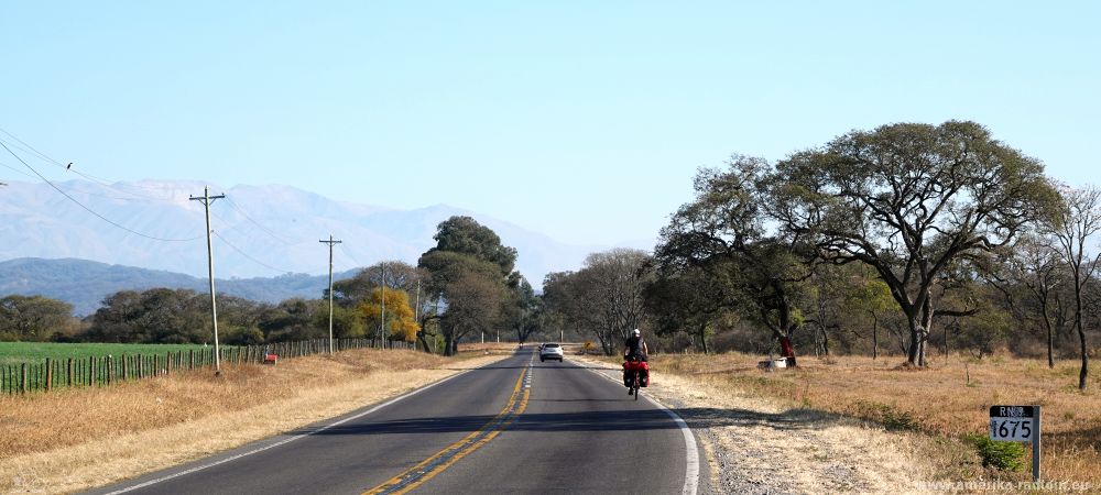 Cycling from Salta to  Purmamarca via El Carmen .   