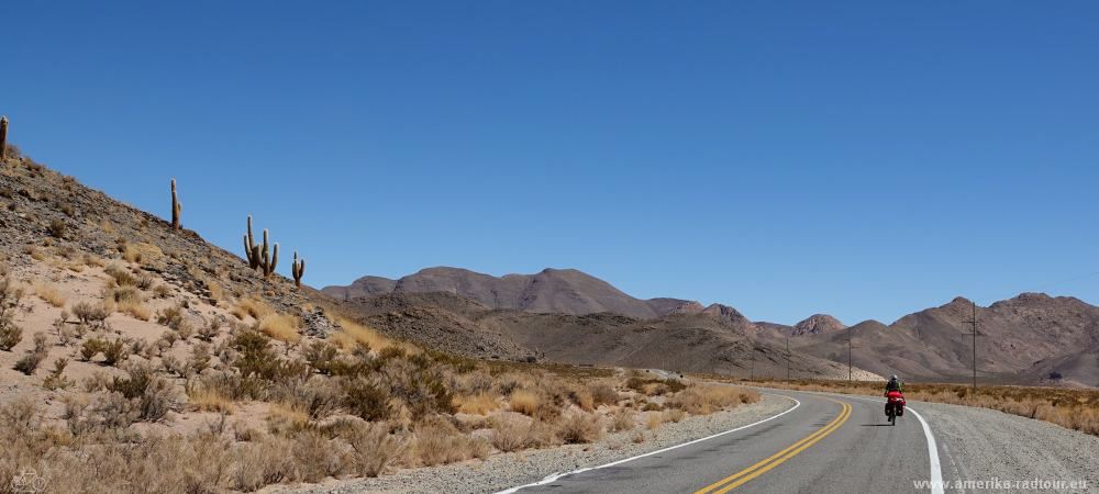 Cycling from Salinas Grandes to Susques following Ruta 52.  