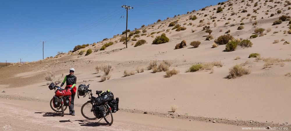 Mit dem Fahrrad über den nördlichen Teil der Ruta 40 von Susques über Huancar nach Pastos Chicos.   