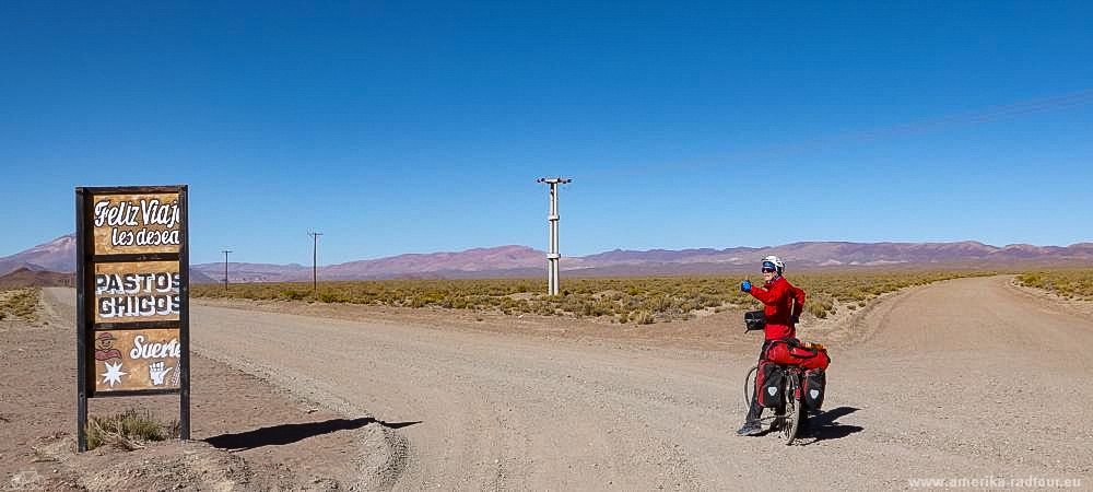 Mit dem Fahrrad über die Ruta 40 durch den Norden Argentiniens von Pastos Chicos nach Puesto Sey.     