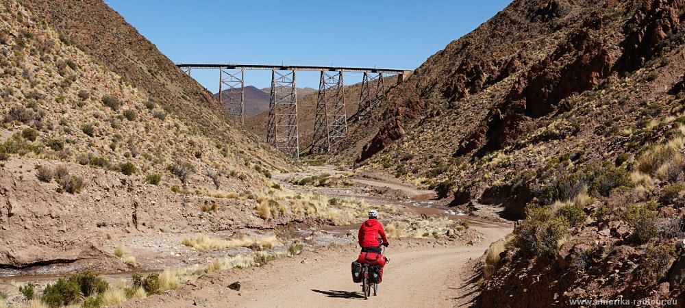 Cycling Ruta 40 to the Viaducto la Polvorilla, San Antonio de los Cobres.  