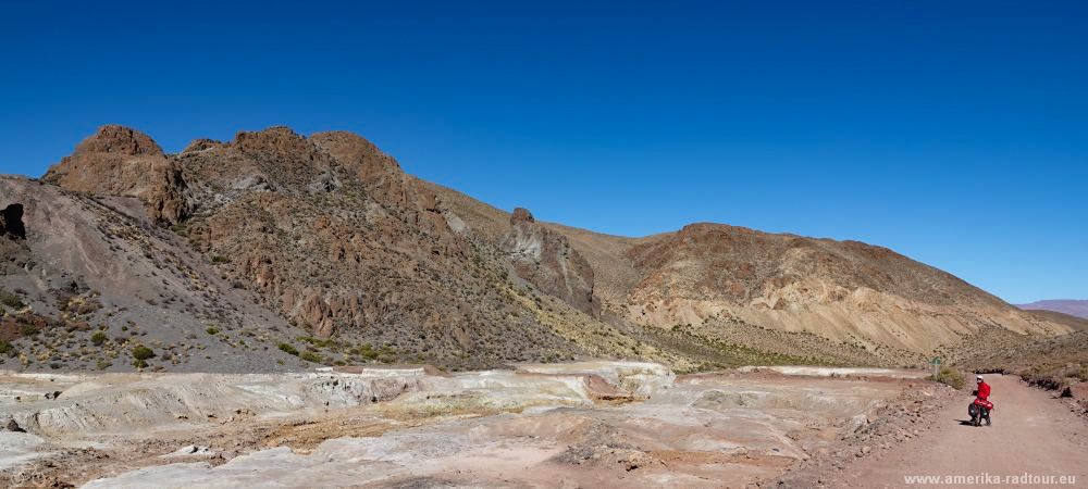 Cycling Ruta 40 from Susques to San Antonio de los Cobres.    